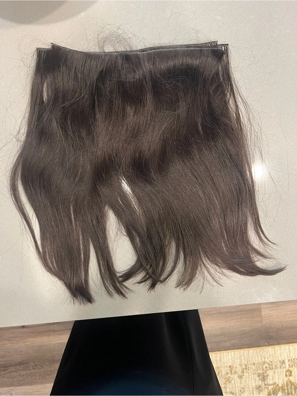 Natural Dark Brown Hair Extension Weft